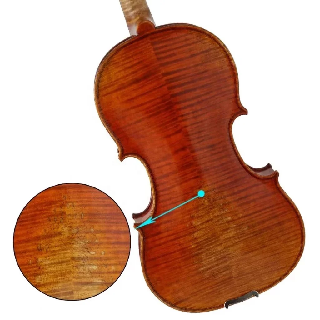Microprocessor Brazil Wood Wooden Varnish High Grade Handmade Professional Violin