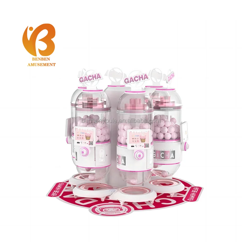 Amusement Center Coin Operated Capsule Kids Play Toy Vending Machine Custom Capsule Suspension Gashapon Gift Machines Gashapon
