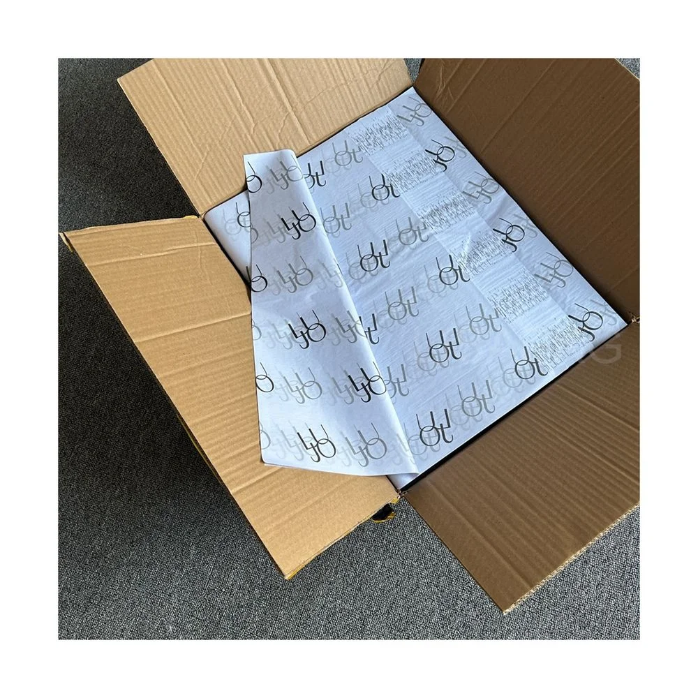 Free sample thin White Custom Printed Logo Gift Wrapping Paper Clothing Tissue Paper hair wrapping paper