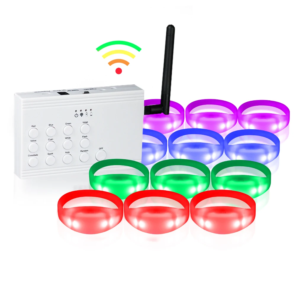 Custom Logo Party Supplies Bracelet Control Event Pulsera Flashing Silicone LED Bracelets