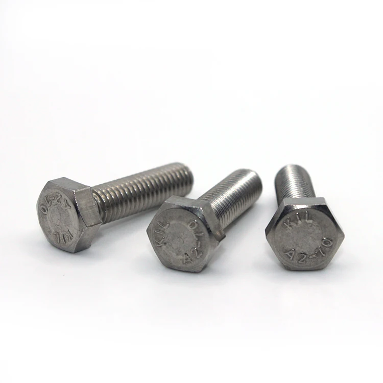 Factory directly ISO4017 DIN933 M3 M4 M5 M6 M8 Stainless Steel hex bolts din 933 SS304 hexagons bolts