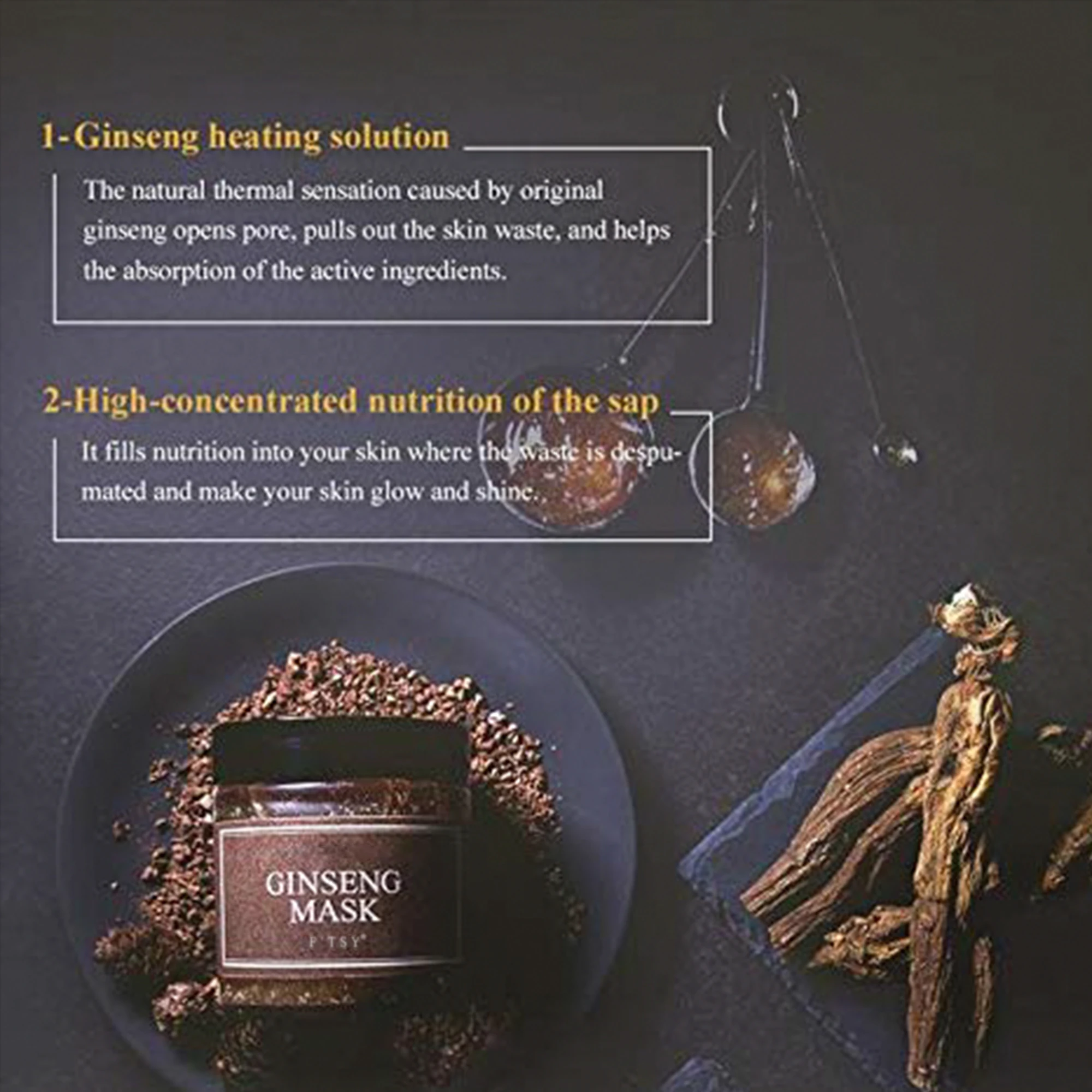 Private Label Natural Organic Ginseng Roots Extract Antiaging Moisturizer Skin Care Face Cream Ginseng Mask