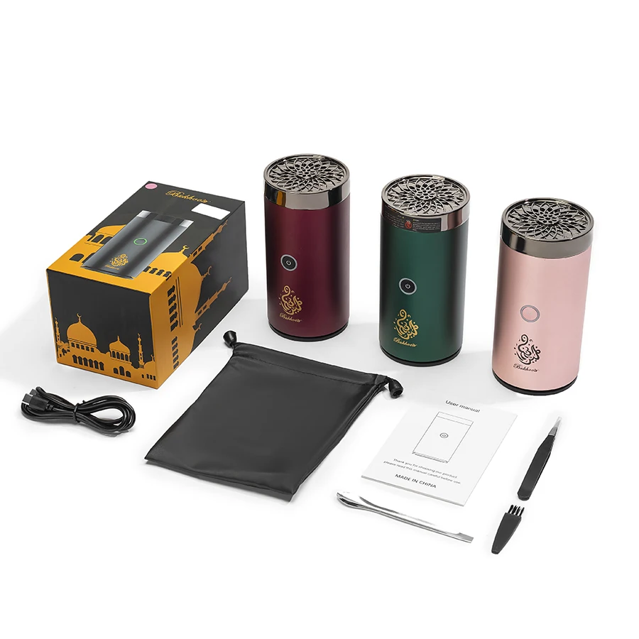 2022 Luxury Oud Thai Perfume Packaging Bags Black And White Custom Colors For Party Crystal Glass Electric Tart Candle Warmers