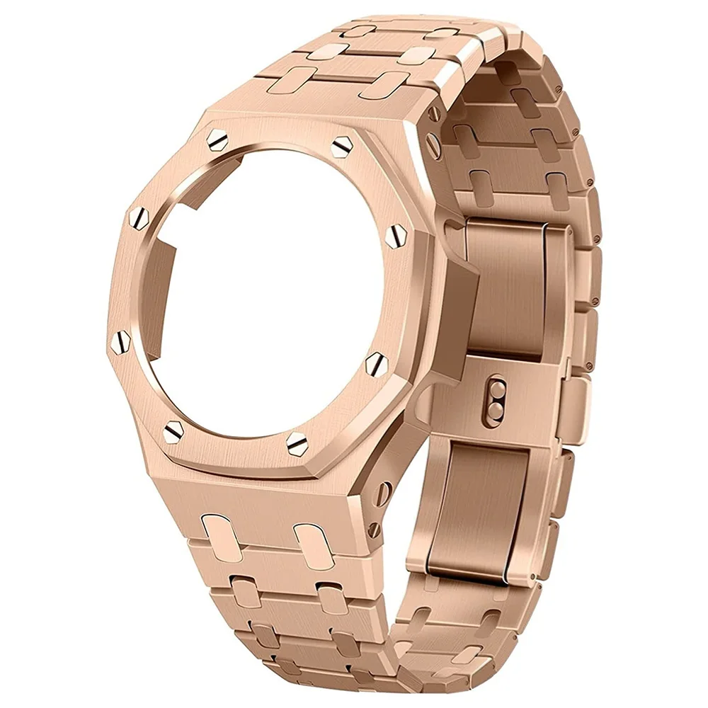 Luxury Mod Kit All Stainless Steel Watch Bezel Modification Kit Without Nails Strap Replacement Accessories For Ga-2100