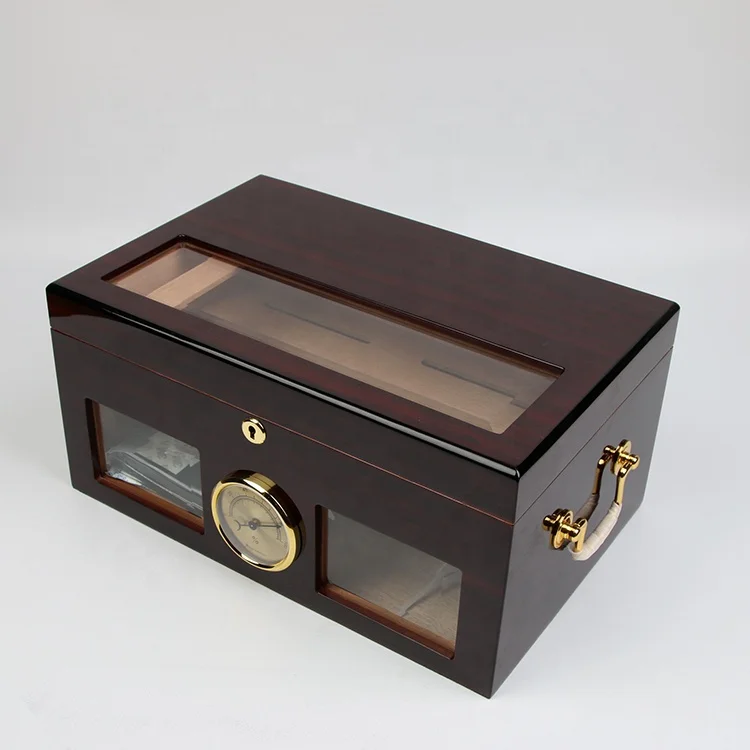 FHbiz Custom Luxury Wooden Brand Cigar Box for 50 Cigar storage