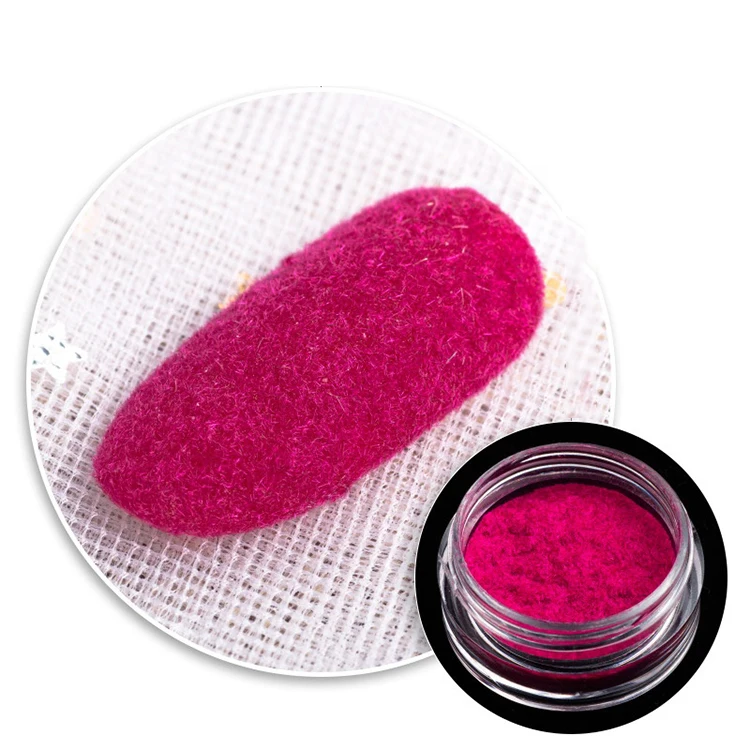 
Bright color Flock Nylon Powder Kids Nail Flocking Powder 