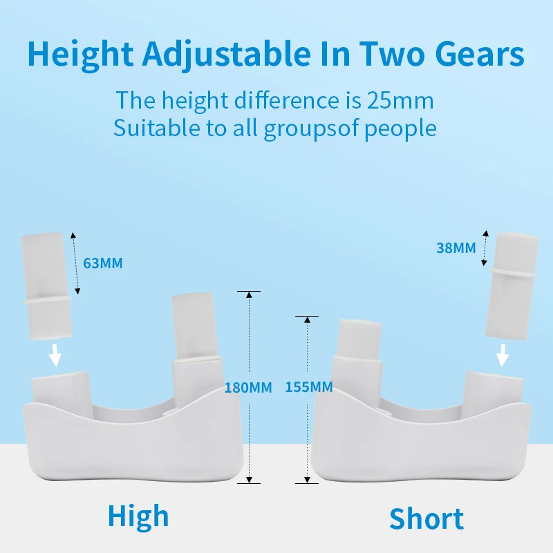 Plastic Squatting Poop Foot Stool Non-Slip Toilet Assistance Step Stool Toilet Potty Stool For Adults