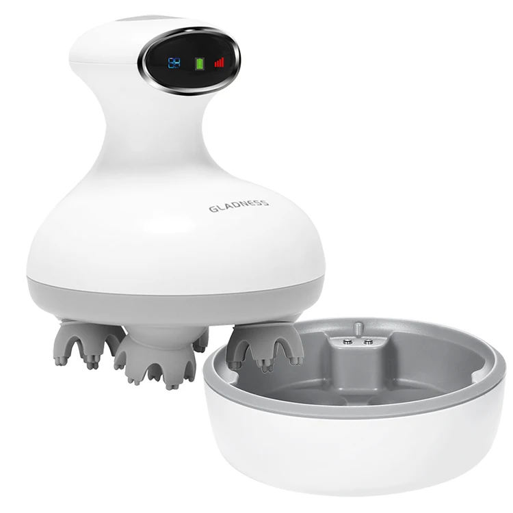 Waterproof Electric Scalp Massage Gun Handheld Head Scalp Vibrating Massager for Relaxation and Stress Relief