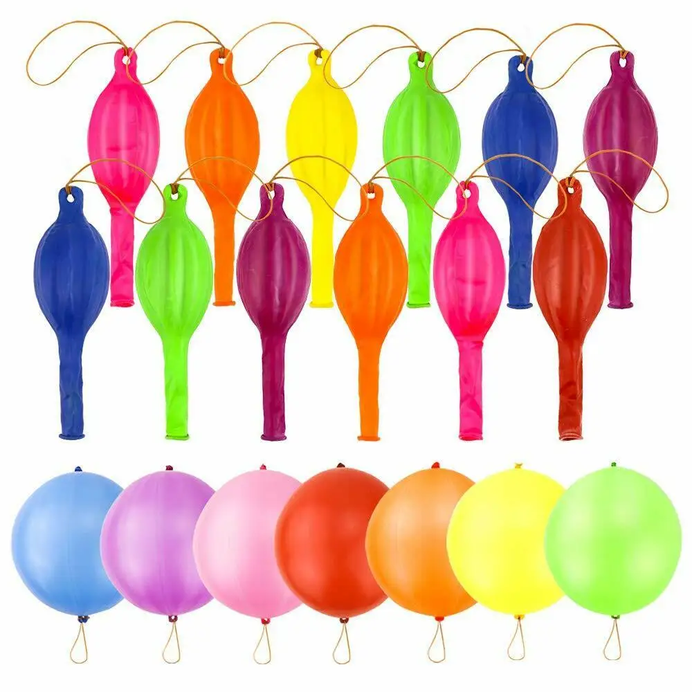 Neon Punching Balloons 18/20 Inches Assorted Colors Punch Balls Party Favors for Daily Games
