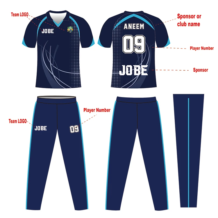 
custom sublimated team cricket t shirts top design full hand australia cricket jersey 