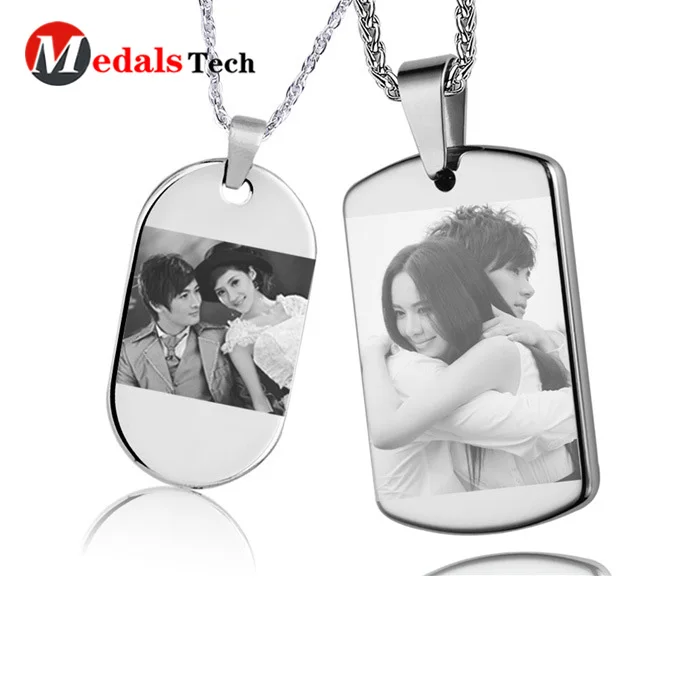 Promotional custom die casting printed photo souvenir metal dog tags