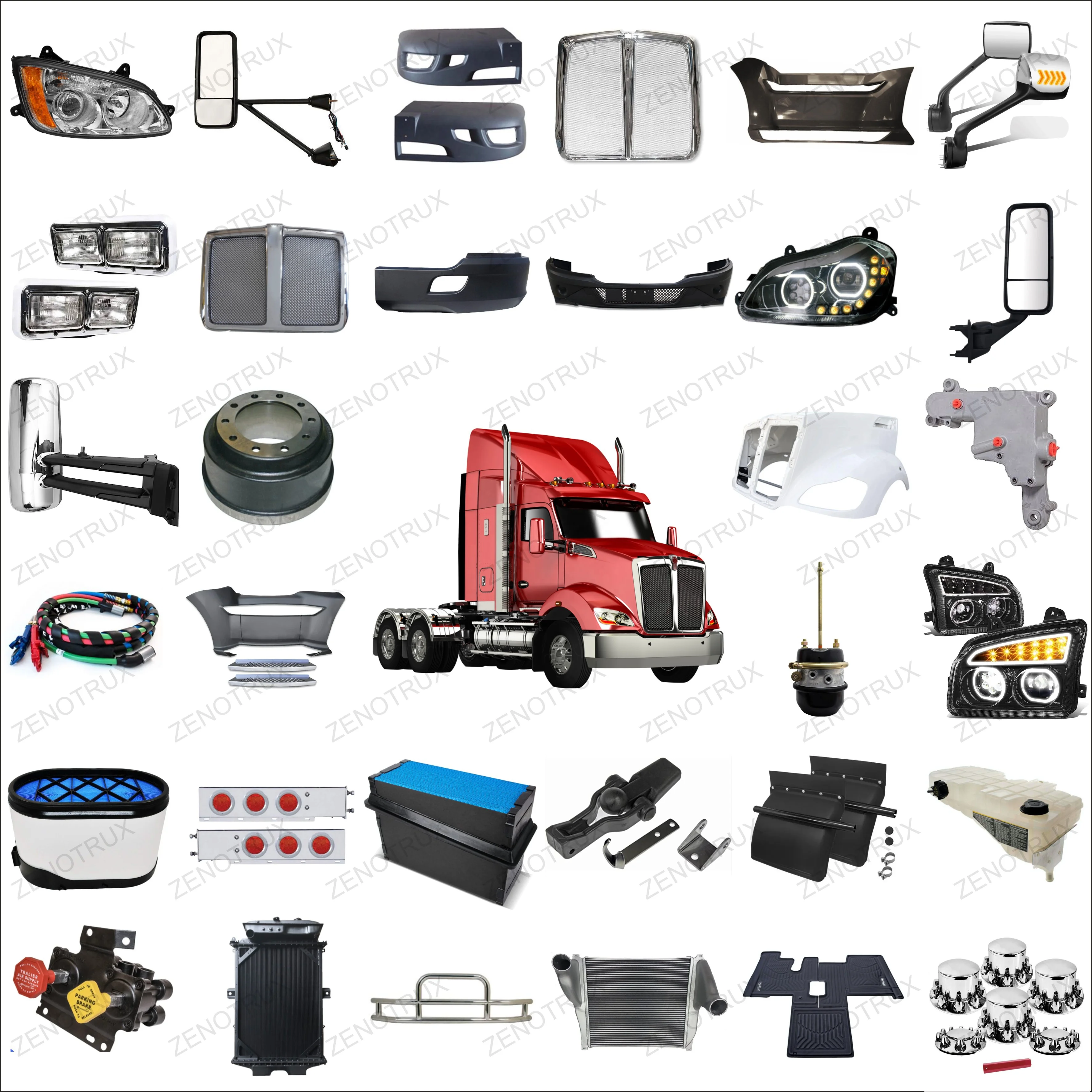 Chrome Projection Headlight w/ LED Turn Signal For Kenworth T660/T440/T470