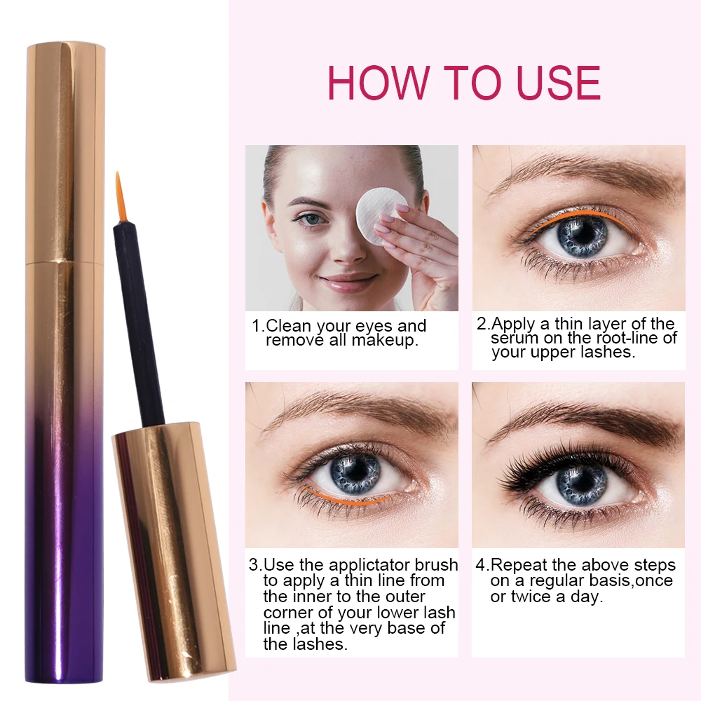 Private Label Natural Rapid Eye Brow Eye Lash Enhancer Eyebrow Eyelash Growth Serum Eyelash Growth Serum Oil For Eyebrow Lash