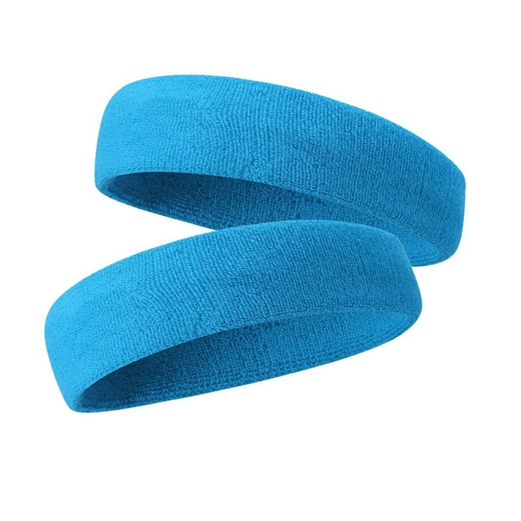 Sweatband Cotton Sports Headband Terry Cloth Wristband Moisture Wicking Sweat Absorbing Red Sweatband