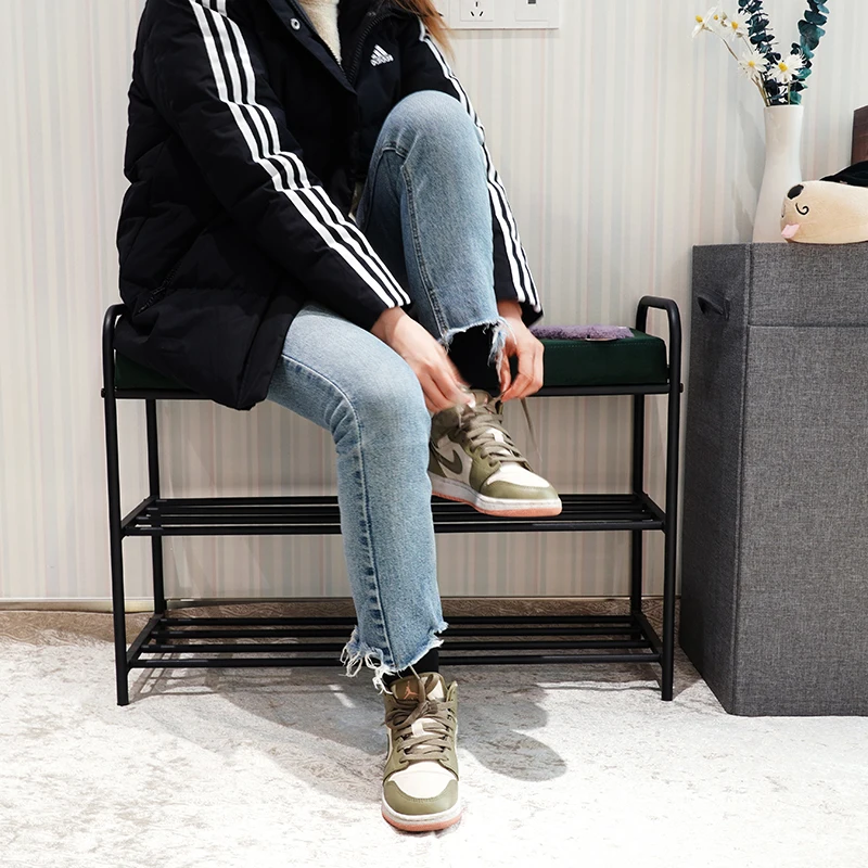 RTS 2021wholesale ottoman Indoor bench  new design  shoe stool shoe bench