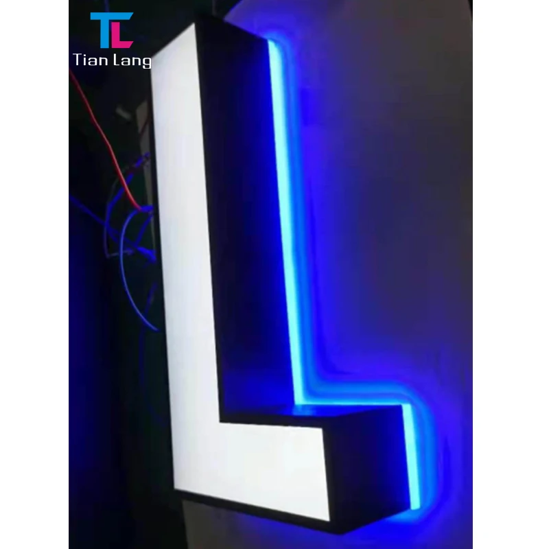 2024 hot selling office shop channel letter electronic sign led billboard custom subtitle letter LED light 3D letter sign