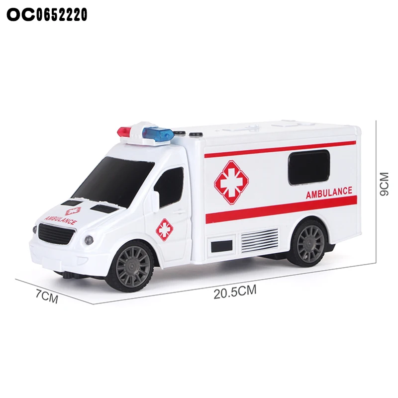 1:18 4CH Truck plastic remote control ambulance car toy with light music