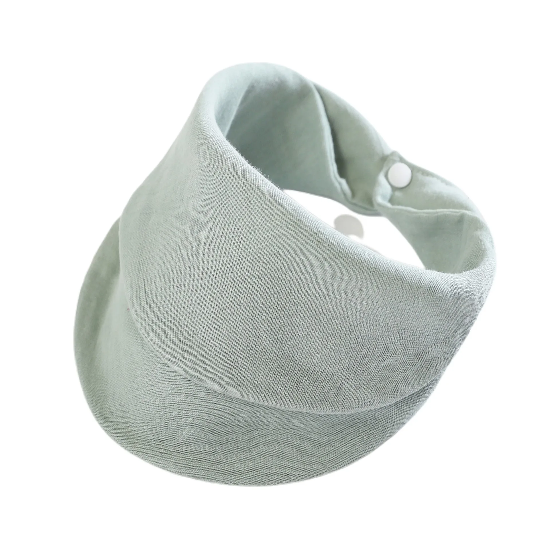 100%  cotton muslin baby bibs Newborn Snap Button Soft Triangle Saliva Towel Burp soft absorbent Cloth Feeding Drool Bibs