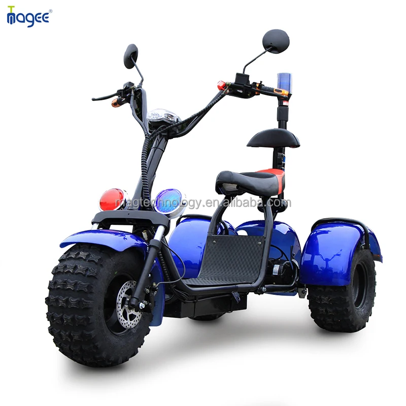 2024 взрослый большой трехколесный 1500 W EU 200 кг Максимальная нагрузка E Bike Fat tyer электрический скутер Citycoco для продажи в Европе США
