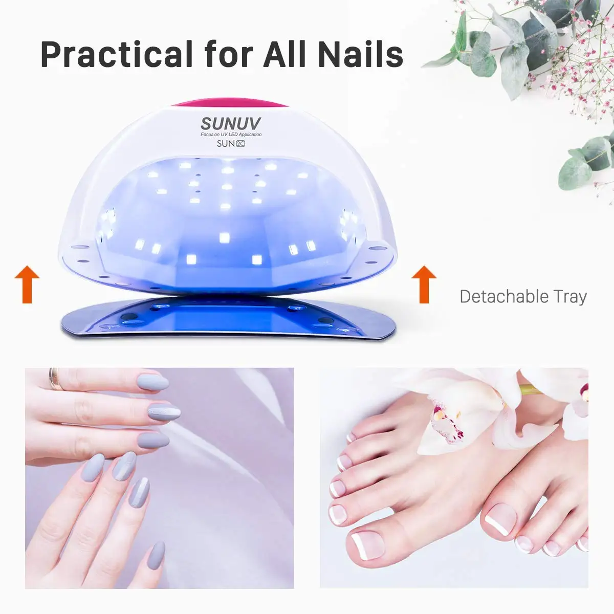 
SUNUV 48W UV LED Nail Dryer Light for Gel Nails Polish Manicure Professional Salon Curing Lamp Set Gel UV Nail Lamp 