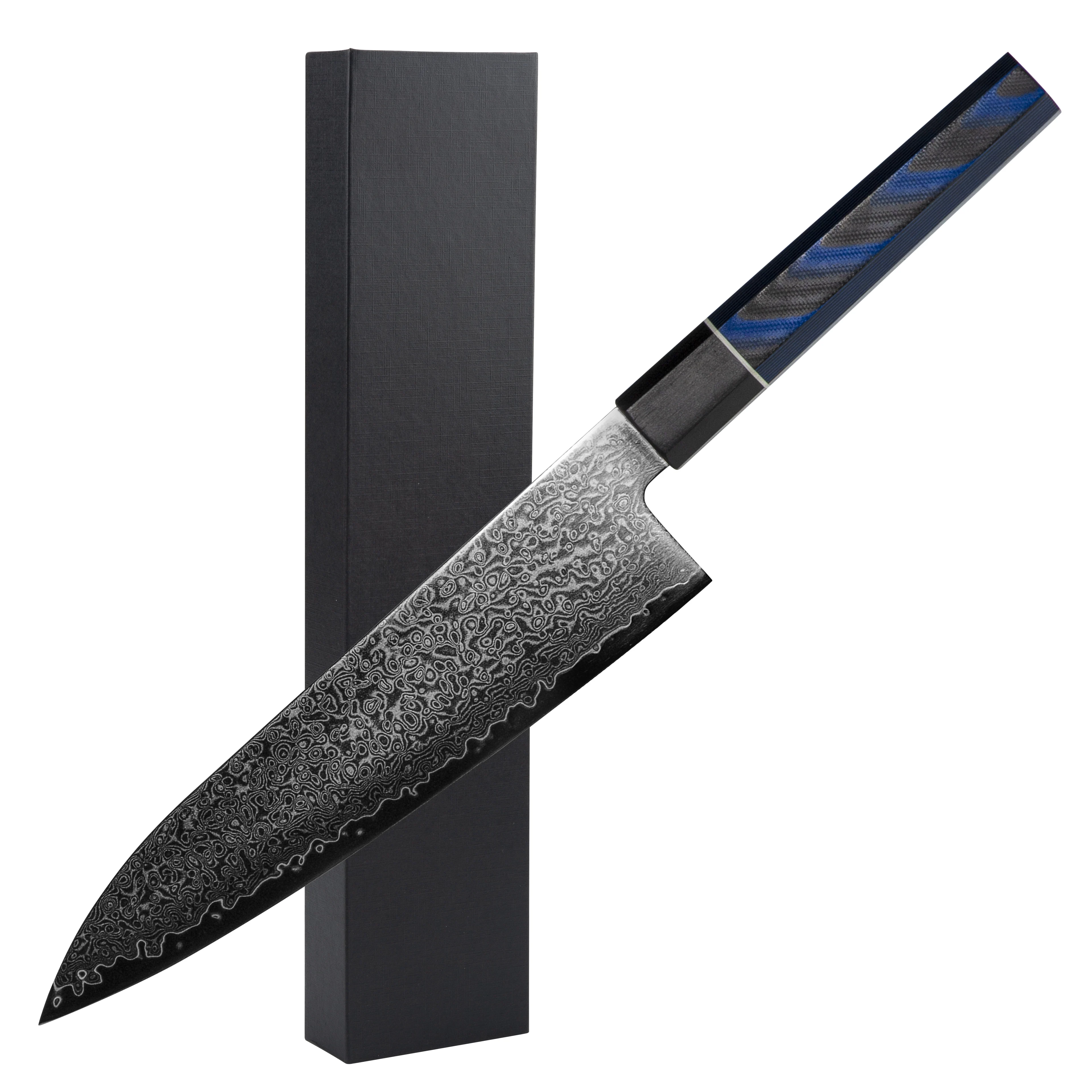 8 Inch High Quality  Damascus Steel Kitchen Chef Knife Japanese Style Professional Features Sharp Food Knife