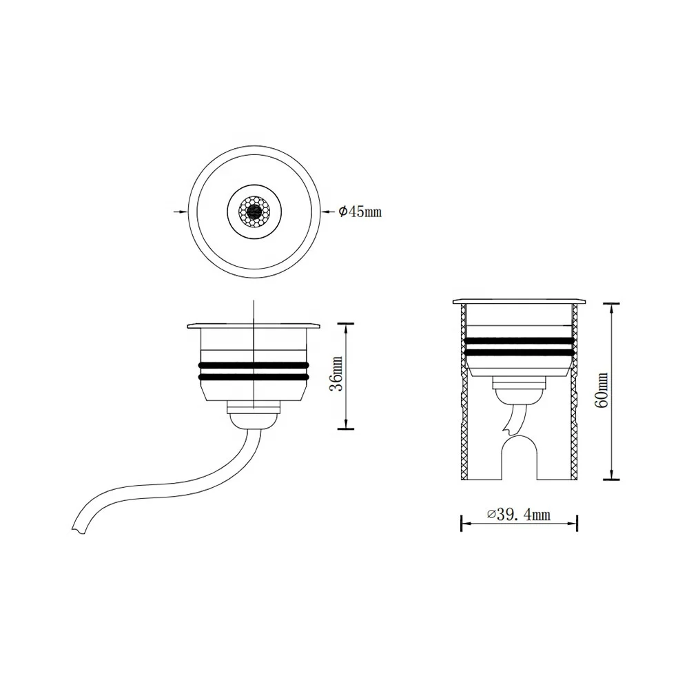 Factory wholesale IP67 Waterproof buried light under ground lamp