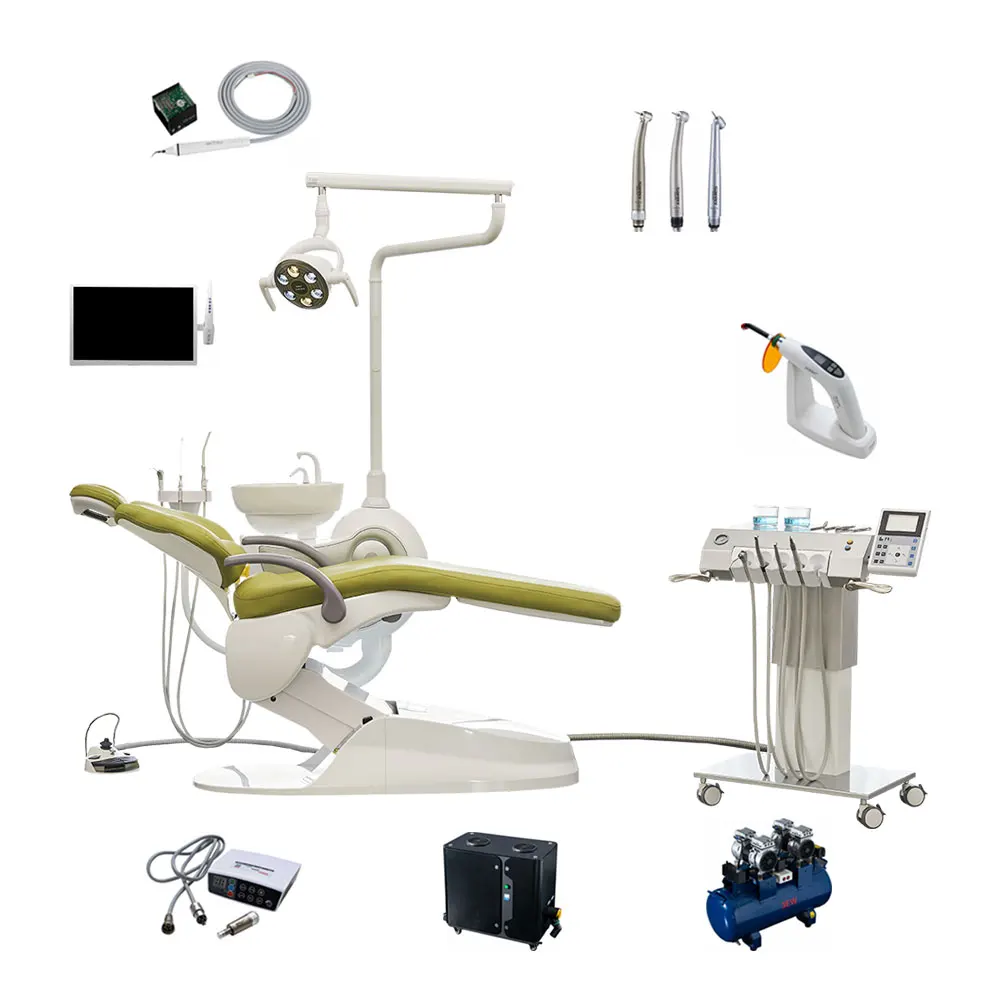 Nice budget new collection dental chair Left/right hand operation with vacuum machine