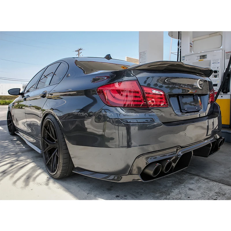 PSM типа углеродного волокна загрузки губ задний багажник Ducktail спойлер для BMW 5 серии F10 540i