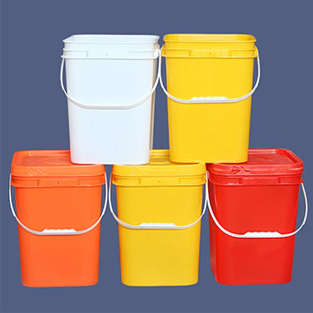 Wholesale 200ML-25L Square Plastic Buckets With Handle