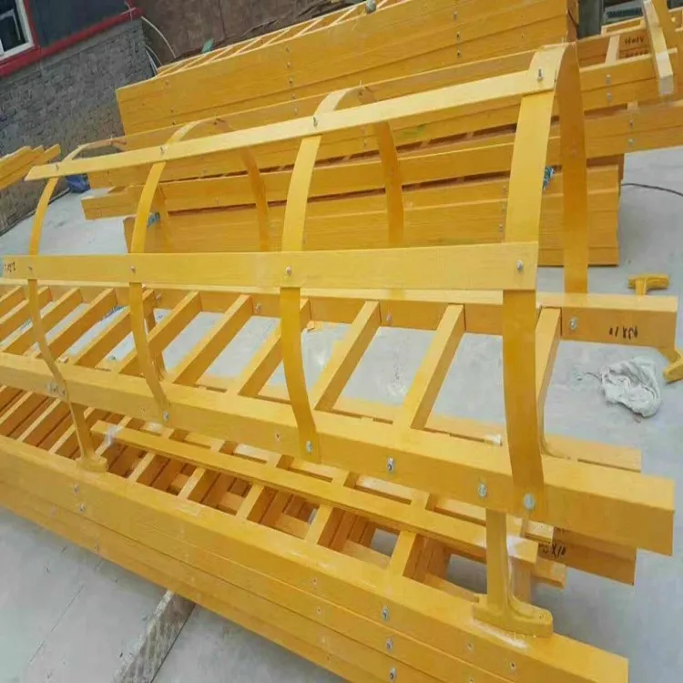 24ft industry use frp grp composite fiberglass cage ladder