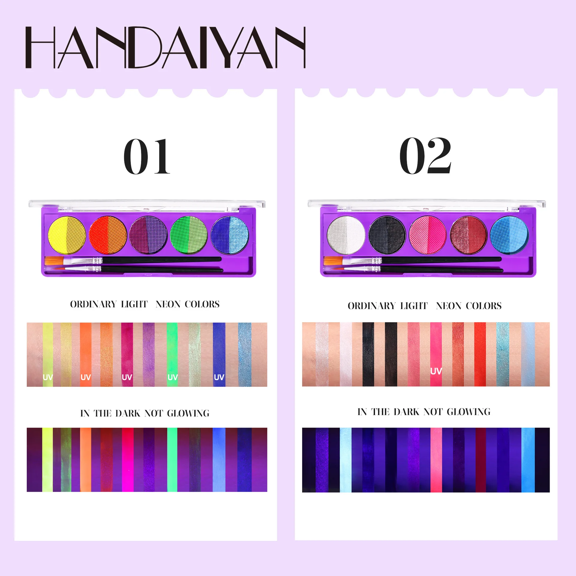 New Product Neon Female Fluorescent Body Painting Neon Uv Face Paint Colour Kids Makeup Face Body Painting For Kids Woman