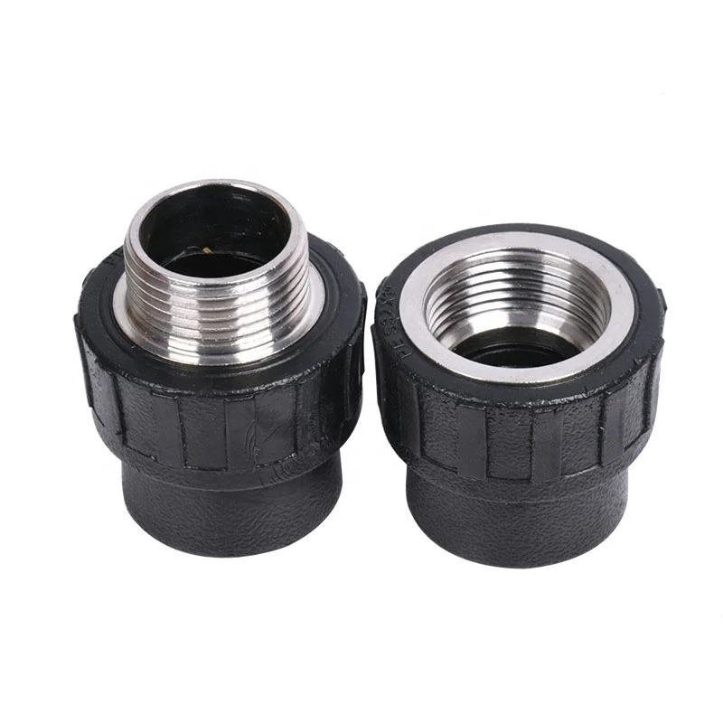 HDPE труба штепсельный переходник с внутренней муфтой hdpe резьбовой Соединительный фитинг