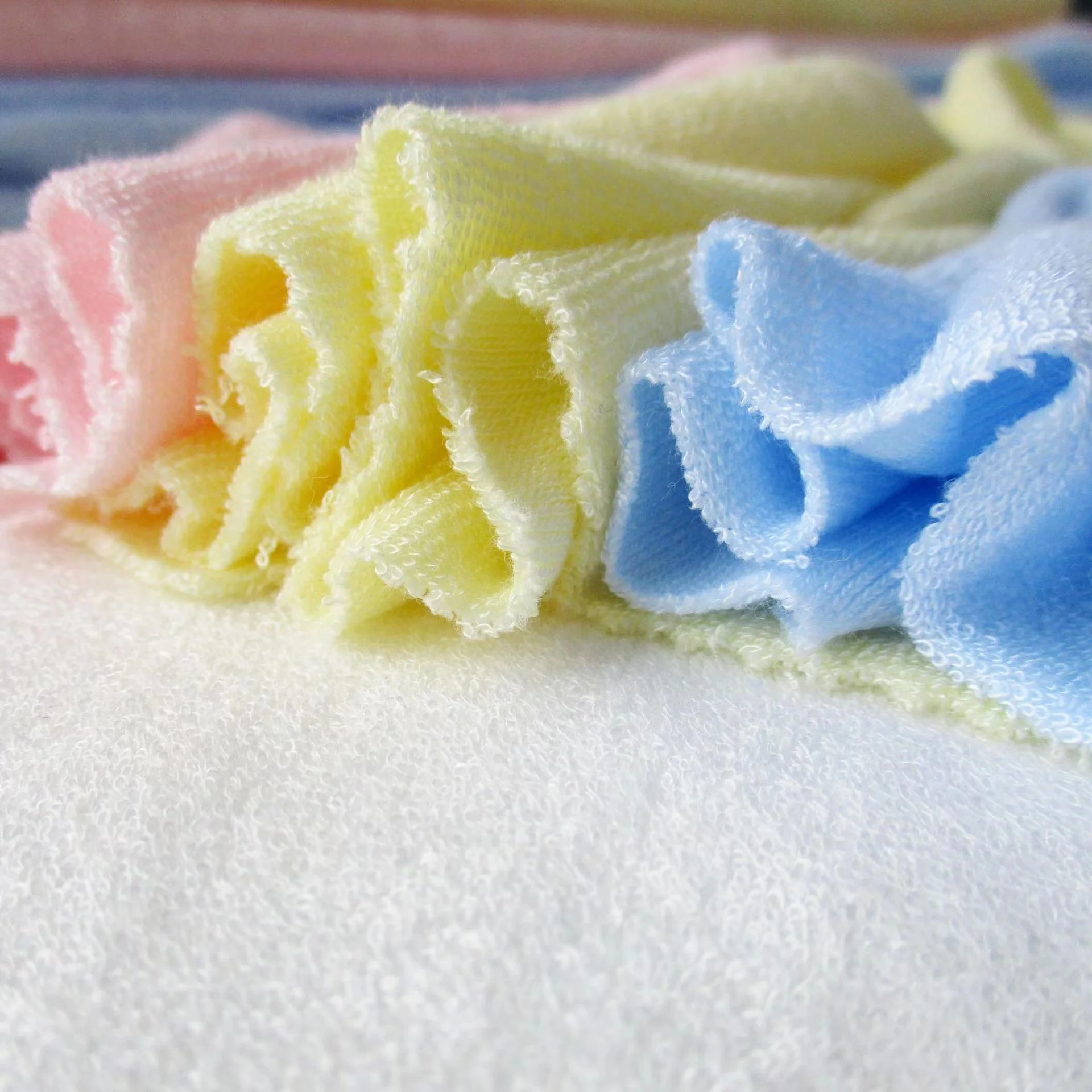 Anti-microbial bamboo fiber polyester single terry knitted fabric for towel can custom color