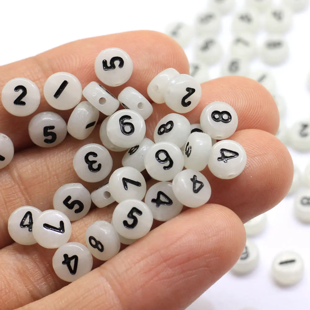 Wholesale 500g/Bag Acrylic Plastic Letter Beads Luminous Alphabet English Letter Spacer Beads For DIY Jewelry Making Findings