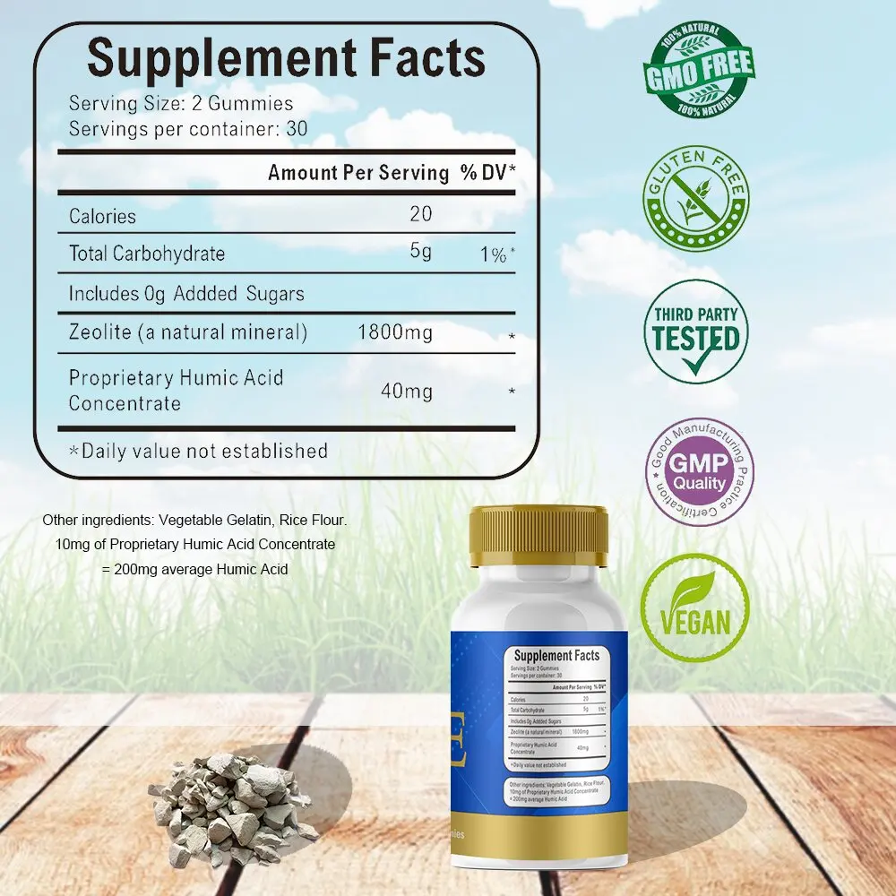 Vitahealthy factory supply Wholesale Zeolite gummies healthcare support health strength supplement Activated Zeolite gummies