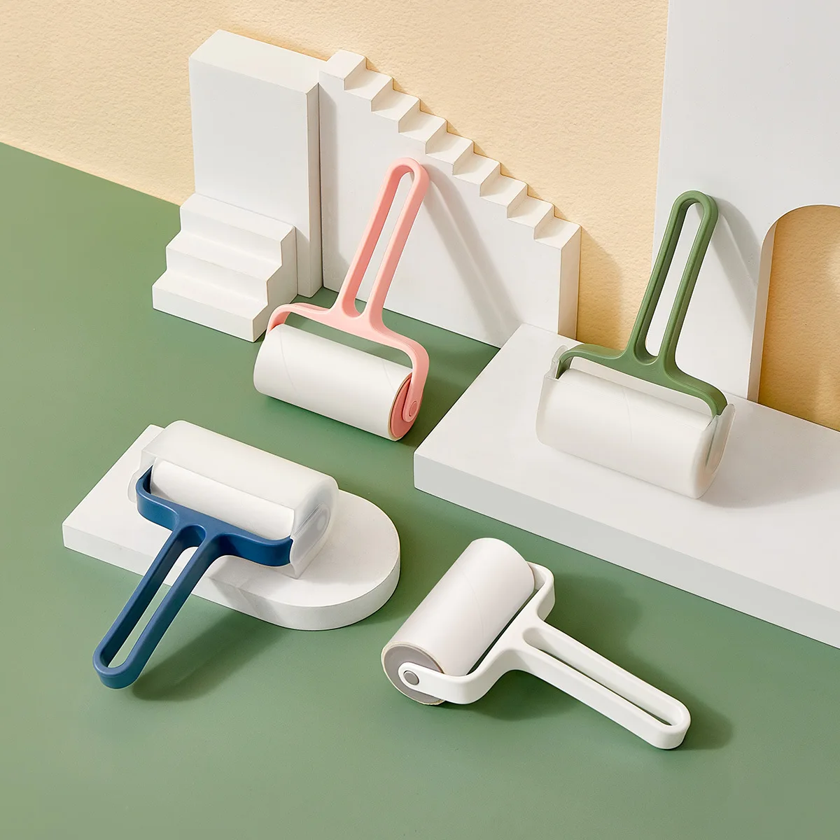 Long Handle Detachable Lint Roller Sticky Dust Clothes Dust Wiper Cat Dog Comb Shaving Pet Hair Remover Brush