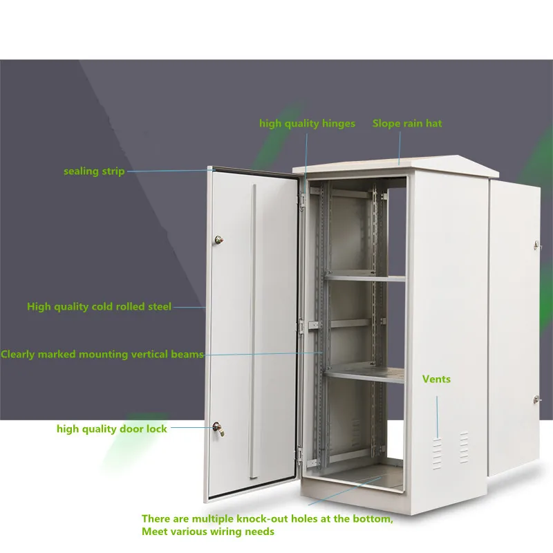 6u 9U 12u stainless Telecom Steel Cabinet network Enclosure Box Electronic Equipment Enclosure ip55 Outdoor Cabinet