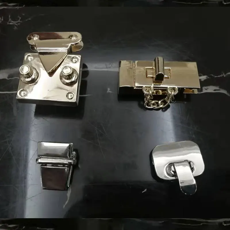 Wholesale Bag Accessories Metal Bag Push Snap Twist Turn Lock Hardware Buckle Bag Closure