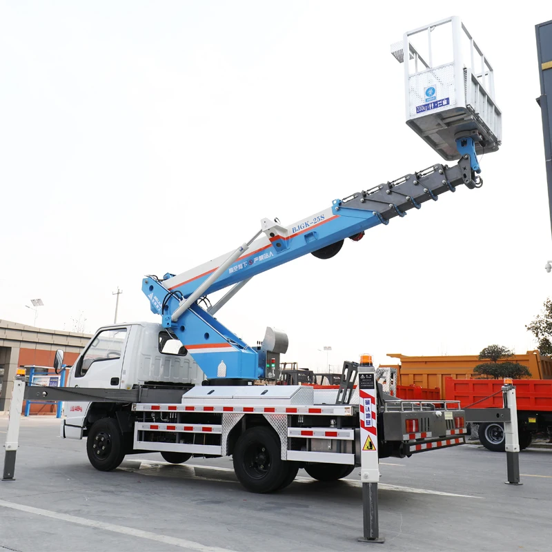 25m ISUZU Telescopic Aerial Work Platform Truck Hydraulic Aerial Cage High-altitude Working Vehicle