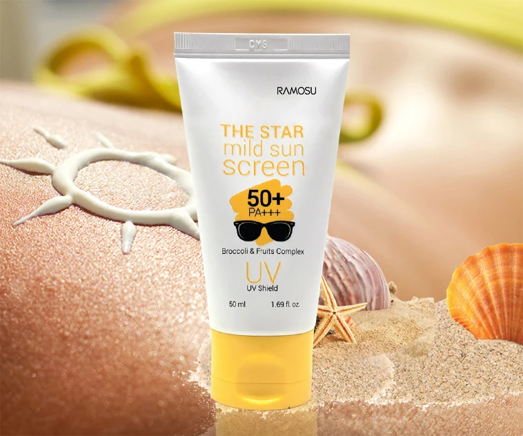 Korean Sun Cream For Face Care Ramosu The Star Mild Sunscreen (SPF50+ PA+++)