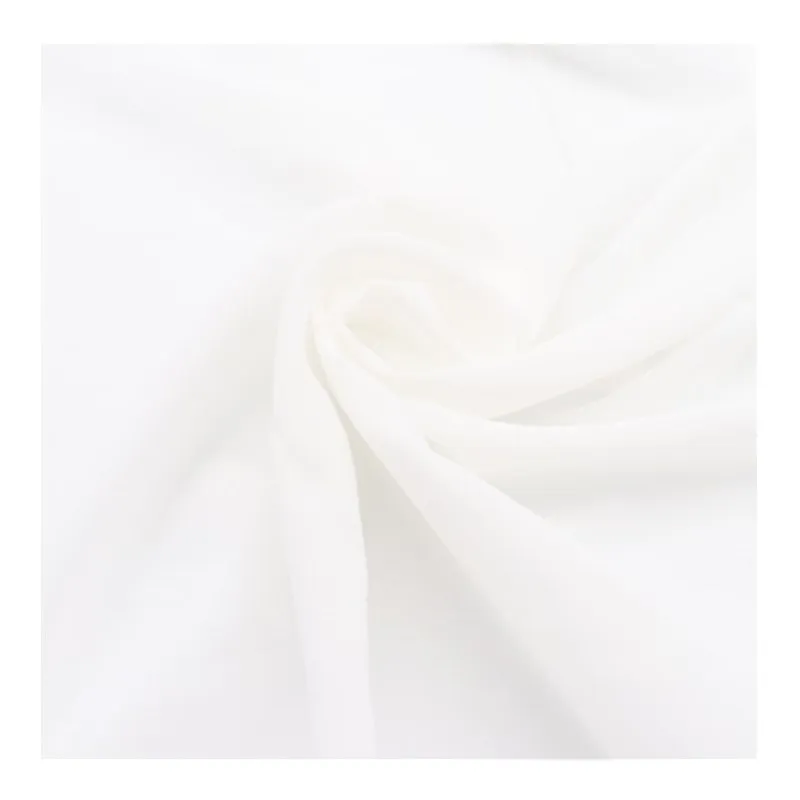 75D pure sheer shifon fabric white chiffon scarf fabric