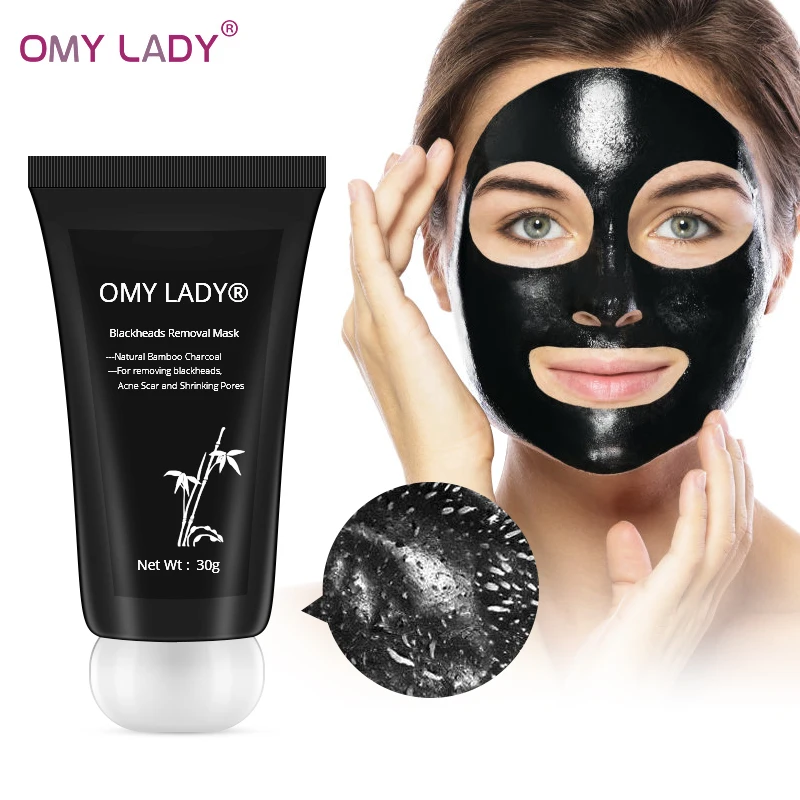 omy lady organic bamboo charcoal facial mask mud mask face peel cream for face whitening