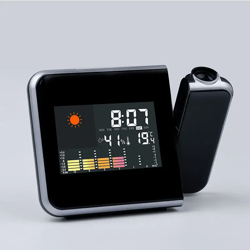Smart Electronic Led Weather Forecast Digital Projection Alarm Clock