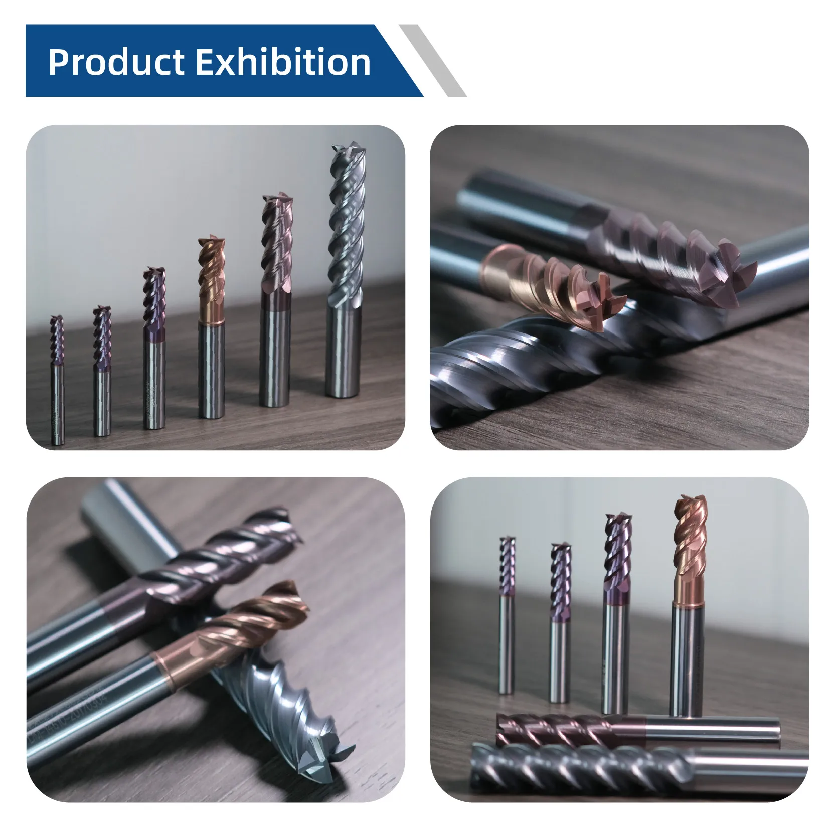 Customized High Hardness Finishing Coating Tungsten Steel Endmills Carbide Tools Router Cutter Milling Cutters for Metal Fresa