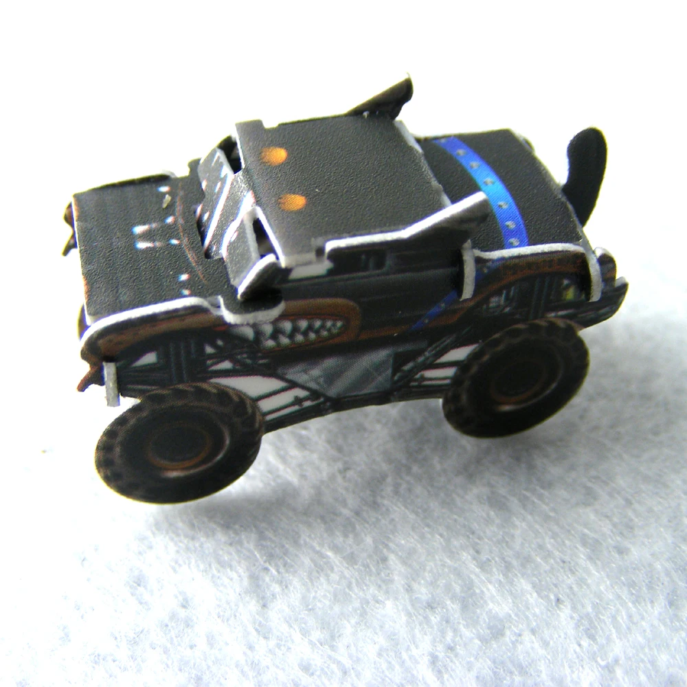OEM customized personality 3D cartoon toy car plastic puzzle