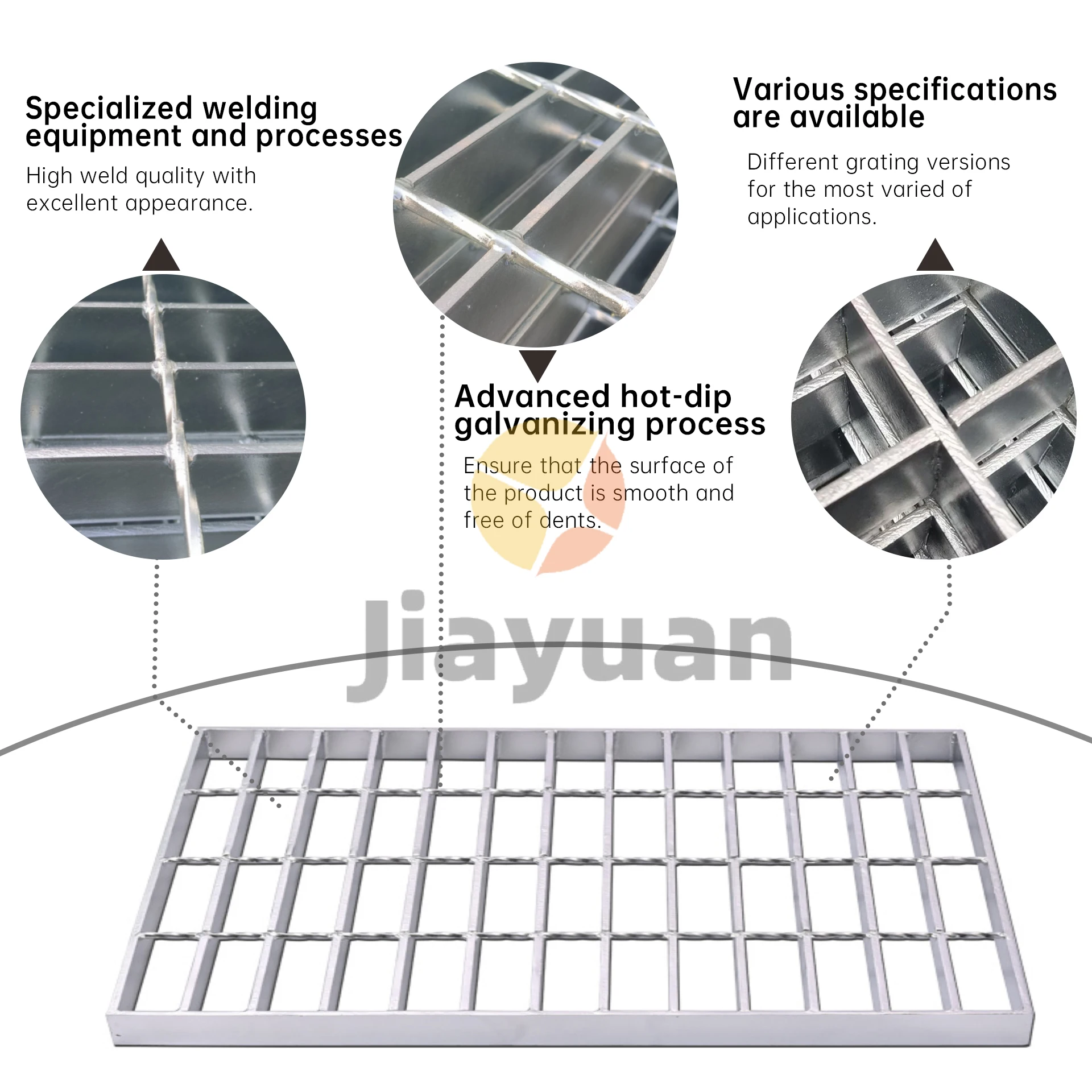 Factory Manufacturer Steel Bar Grating Galvanized Steel Grating Prices Press Locked Steel Grating