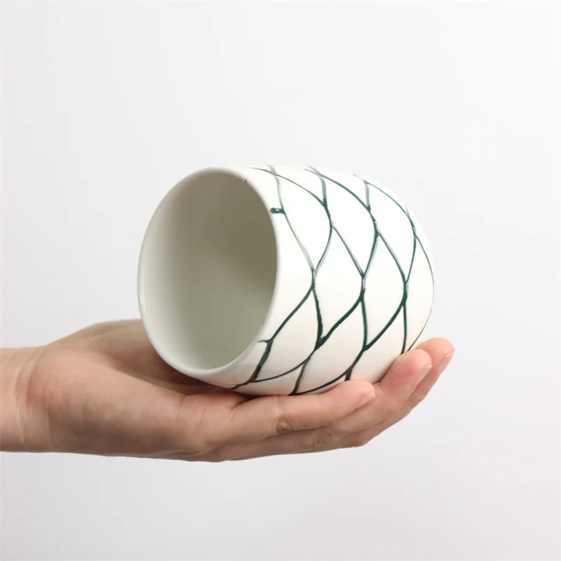 Tequila Agave Beer Mug Agave Cup Creative Striped Tequila Cup Ceramic Tiki Mugs Mexico Tequila Shot Glasses for Bar