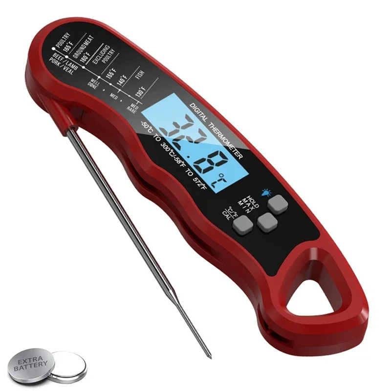 Instant Read Meat Thermometer For Grill And Cooking Best Waterproof Ultra Fast Thermometer Easy To Use