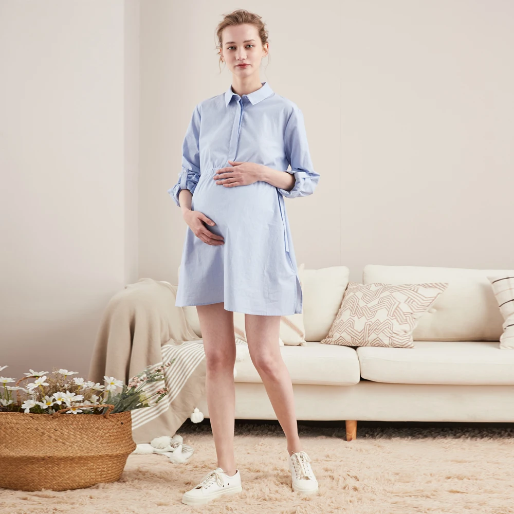 713900 China manufacture maternity wear soft maternity dresses pregnant women 100%cotton maternity dress office