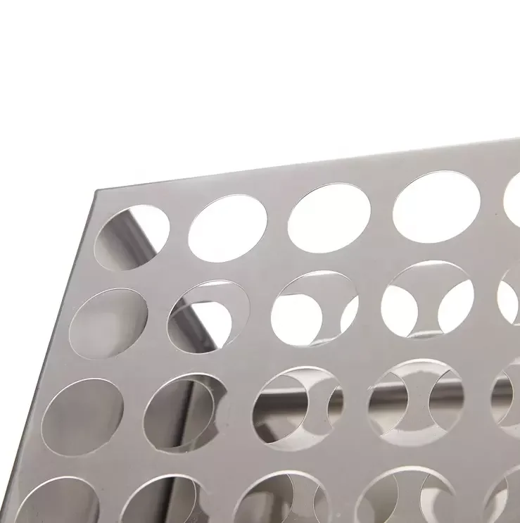 Hot Sale 32 wells 60 Wells Lab Tube Stand Holder Aluminum Test Tube Display Rack Test Tube Rack